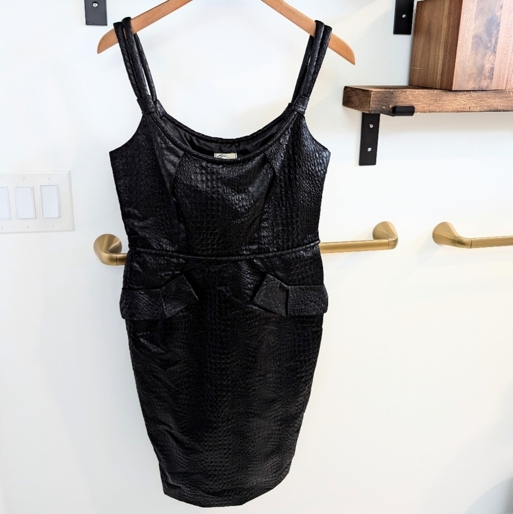 Yoana biraschi faux croc leather dress A2-1007